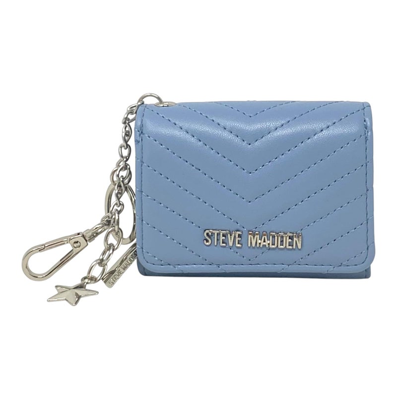Steve Madden Womens Bklara Card Case with Keyring and Clip Denim - Image 2
