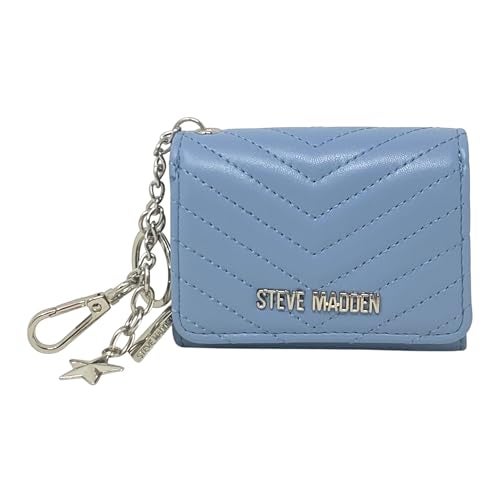 Steve Madden Womens Bklara Card Case with Keyring and Clip Denim - Image 1