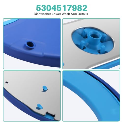 Luojiedejinbiao 5304517982 Lower Wash Arm Replacement for Frigidaire Dishwashers Lower Spray Arm AP6886145, PS12717897, EAP12717897, PD00060848, FGIP2468Uf1A, FGIP2468UF2A, FGIP2468UD0A, FGIP2468UD1A (5304517982) - Image 2