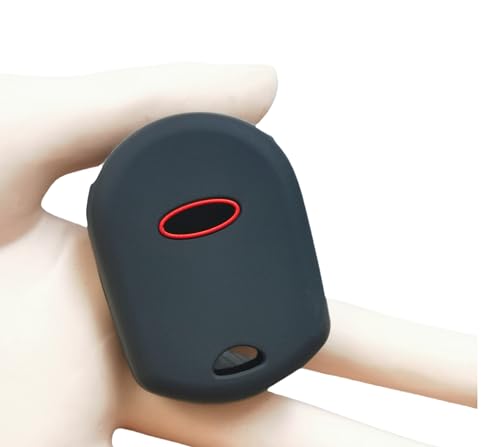 RUNZUIE 4 Buttons Silicone Remote Key Fob Cover for Ford Escape Explorer Mustang Transit Fusion Focus Lincoln Zephyr Mercury Grand Marquis Black with Red - Image 3