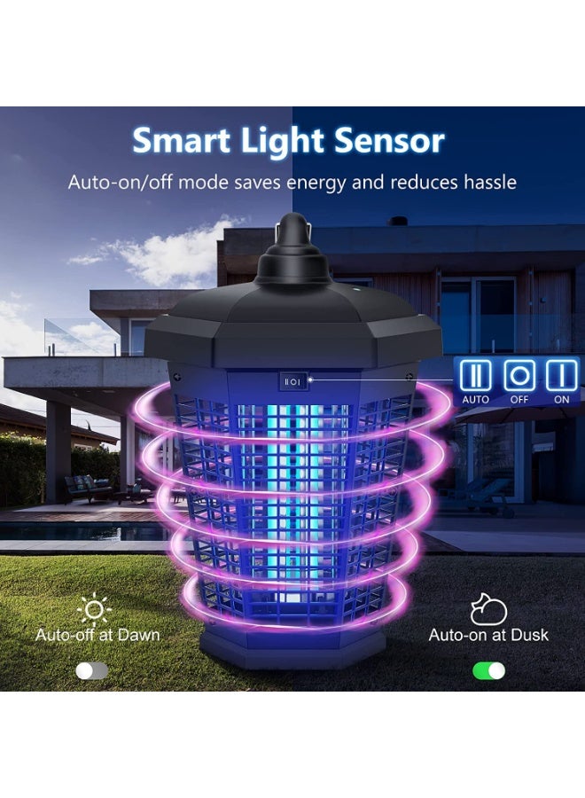 كوفوز مصيدة ديدات خارجية، مصيدة ذباب قوية 30 واط، مصيدة البعوض، مصيدة فراشات، مصيدة كهربائية للفراشات مقاومة للماء للحدائق والفناء المنزلية الكبيرة (20 واط تلقائي) - Image 3