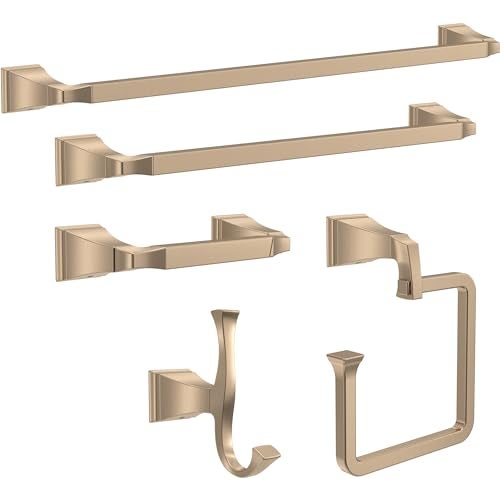 DELTA FAUCET 75135-CZ Dryden Wall Mounted Towel Hook in Champagne Bronze - Image 3