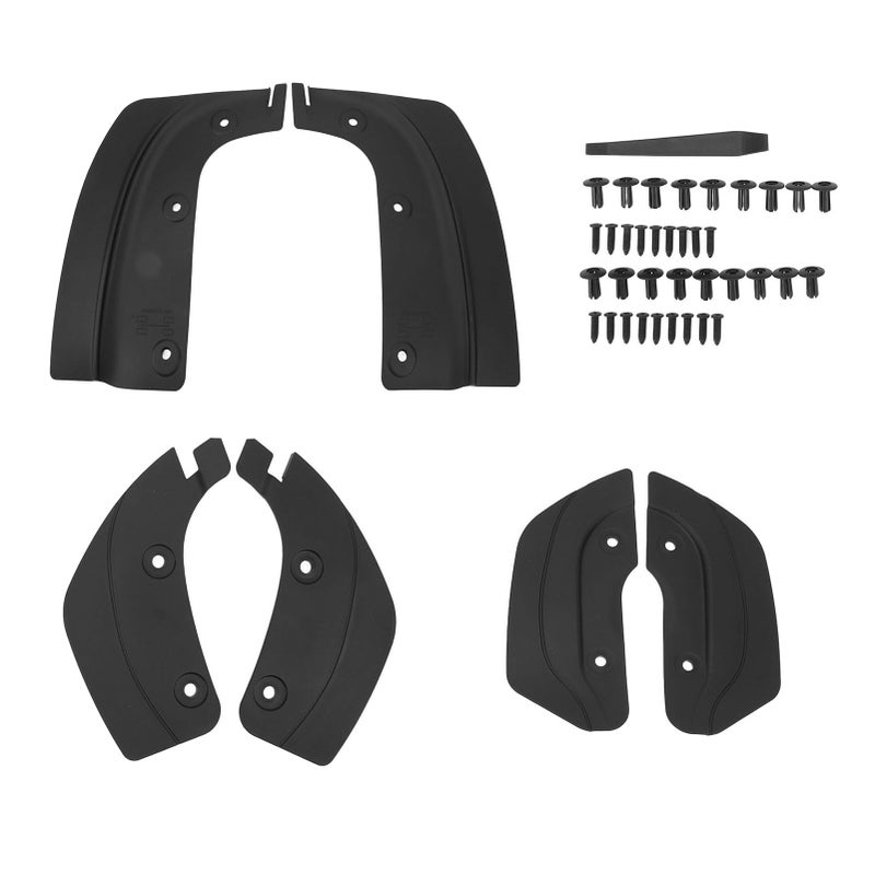 Jiawu Car Mud Flaps for Tesla 2021-2023, 6PCS PVC Guards Replacement, Full Car Mud Guards Defender, No Drilling Required, Easy Installation - Image 1