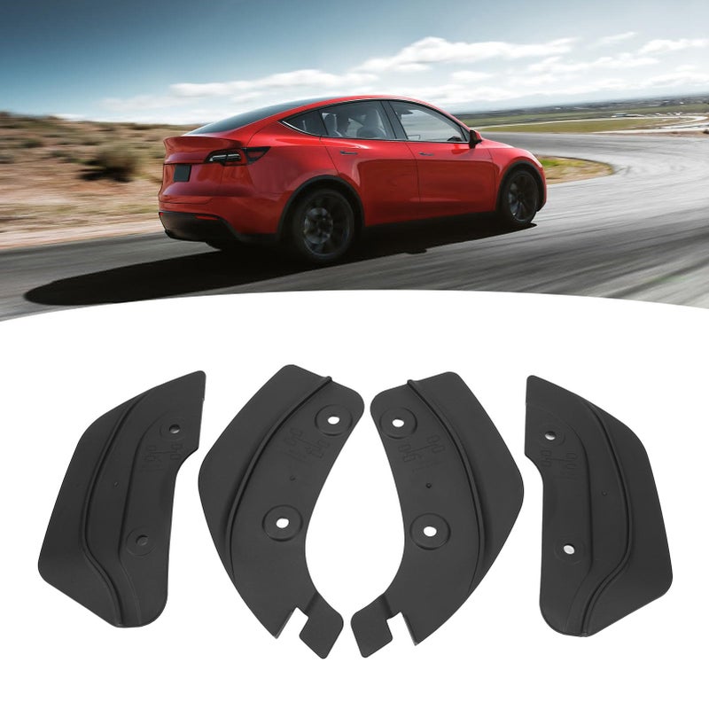 Jiawu Car Mud Flaps for Tesla 2021-2023, 6PCS PVC Guards Replacement, Full Car Mud Guards Defender, No Drilling Required, Easy Installation - Image 2