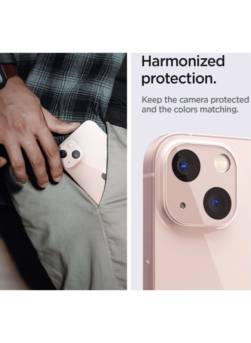 Spigen Glastr Optik Camera Lens Screen Protector (2 Pack) for iPhone 13 and 13 Mini - Pink - Image 3
