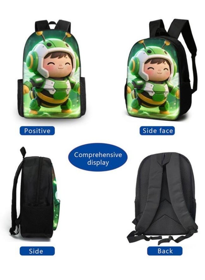 Bright Li Fire Unlock the new fashion of childish fun! Three-piece set of bags, cartoon elements for children and teenagers (students, children, friends' outings, mountain climbing, schooling, etc. can be used) - 39 - Image 3