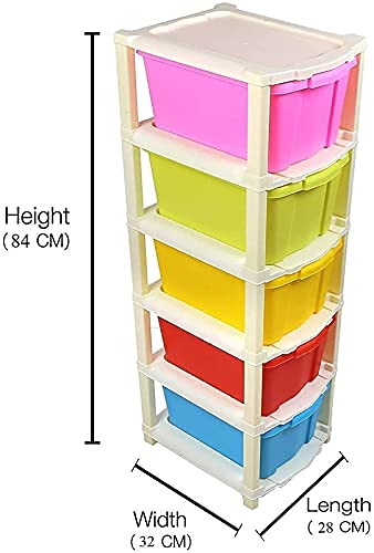 Honexa Multipurpose Drawer Multicolor 5Layer Rectangular 1401 x 1141 x 374 inches - Image 3