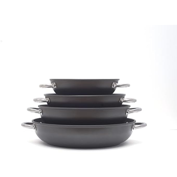 Risoli Professional NonStick Frying Pan 24 High Thickness Cast Aluminium With 1810 Stainless Steel Handles Made In Italy - Image 4