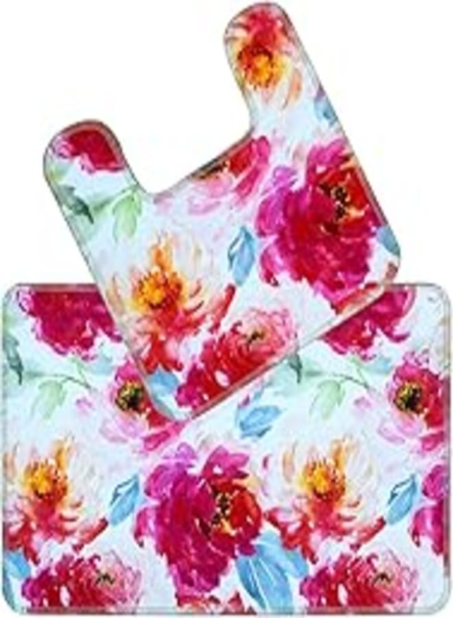 Mac Carpet Java Bath Set (2 Piece, 45x50+ 50x80cm - Country Rose)