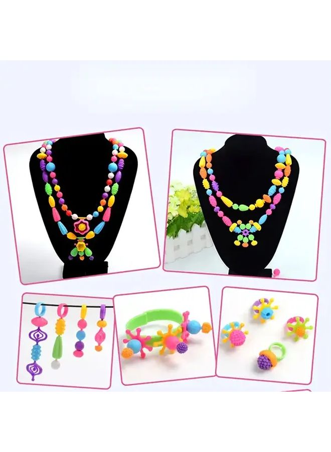 225 قطعة من مجموعة الخرز بدون خيط مع 5 أساور لعبة ألغاز DIY هدية - Image 4