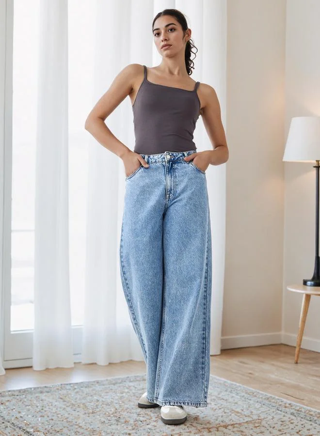 Splash FAV Plain Square Neck Tank Top