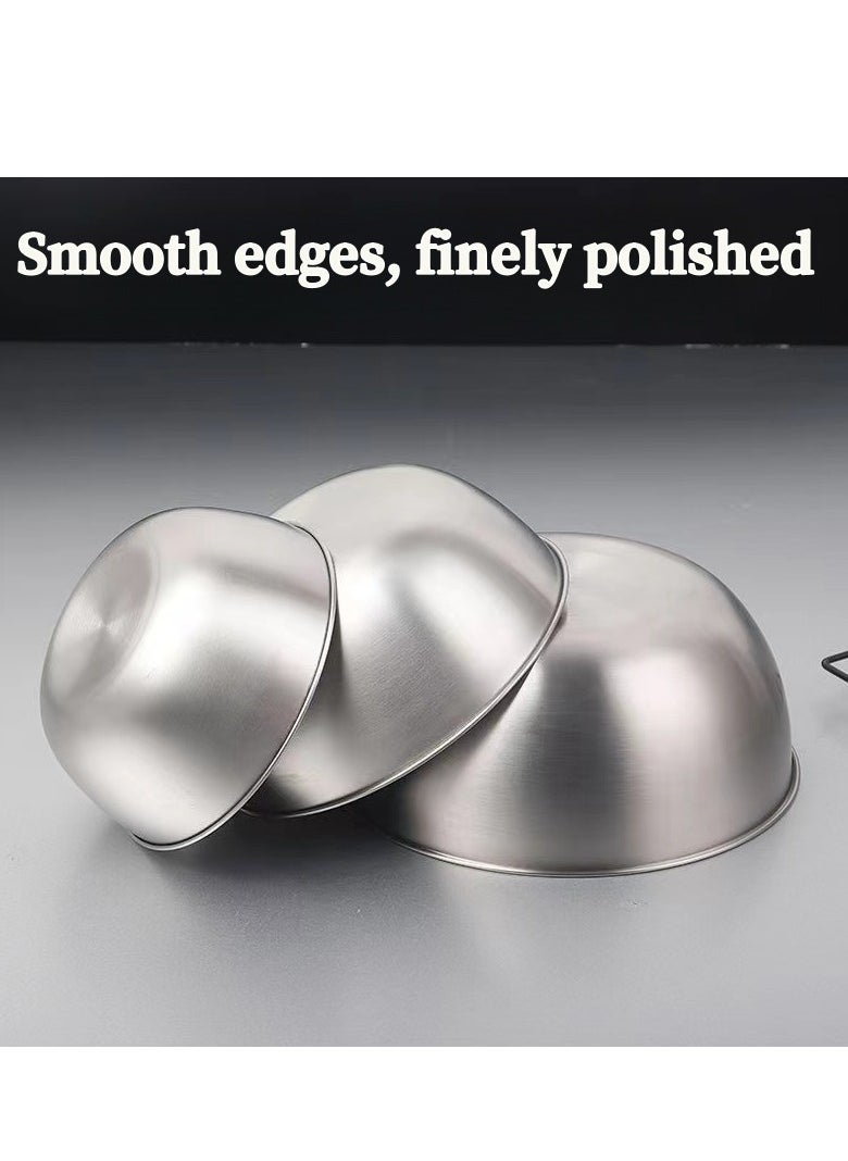 Laseta 3-piece 304  Stainless Steel  Basin,Beat Eggs,Kenad Into Dough, Fruit Salad And Prepare Vegetables 700ml+1200ml+2000ml  - Image 2