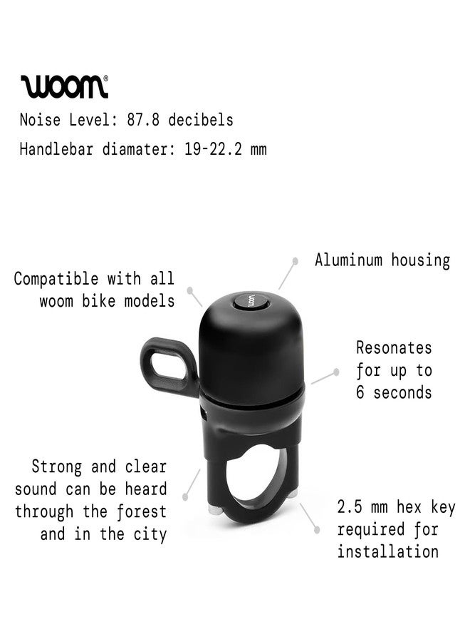 woom Bing Bell, Children’s Classic Bicycle Bell Accessory, Aluminum Bike Bell for Kids with Loud Clear Safety Sound (Fits 19 mm-22.2 Handlebars) - Image 2