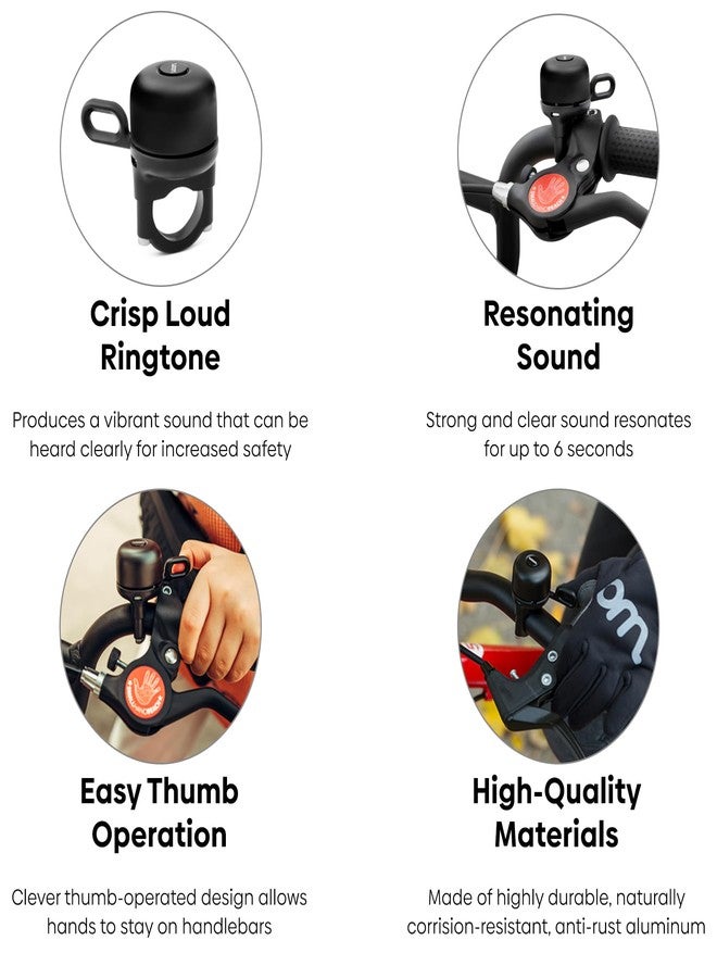 woom Bing Bell, Children’s Classic Bicycle Bell Accessory, Aluminum Bike Bell for Kids with Loud Clear Safety Sound (Fits 19 mm-22.2 Handlebars) - Image 3