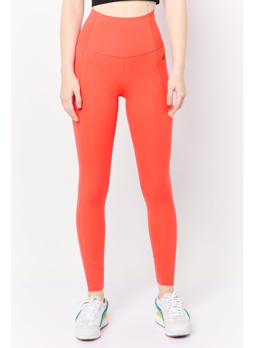 Adidas Women Tight Fit Training Leggings, Red  - Image 1