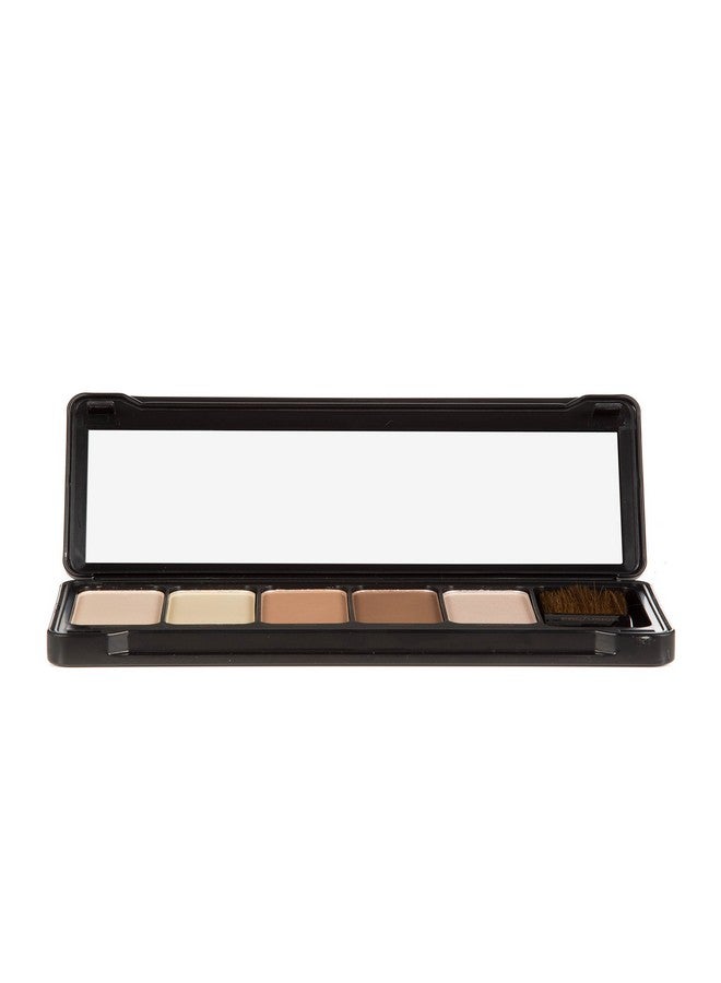 Profusion Cosmetics Contour Professional 5 Color Palette Highlight Bronzer Makeup Kit With Application Brush Vanilla Biscuit Honey Walnut Highlighter - Image 5