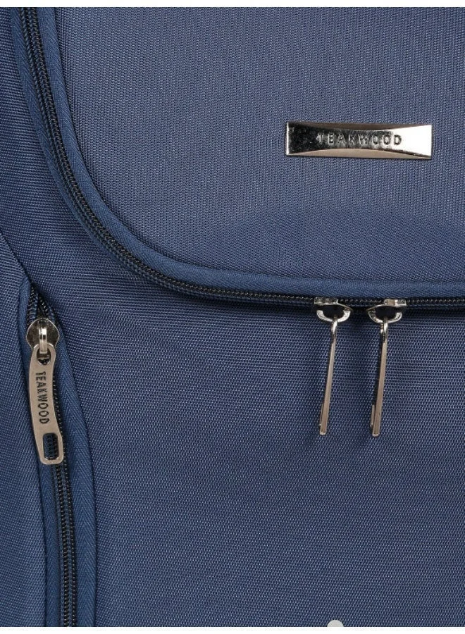 Teakwood Blue Teakwood 23L Business Unisex Laptop Backpack  | Fits up to 16 " Laptop | Premium  Navy blue Office & Travel Backpack | USB Charging Port | Trolley Sleeve | Water-Resistant | Multi-Compartment Durable Design  | Best Price UAE