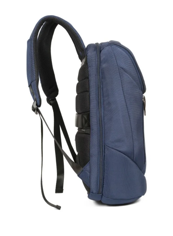 Teakwood Blue Teakwood 23L Business Unisex Laptop Backpack  | Fits up to 16 " Laptop | Premium  Navy blue Office & Travel Backpack | USB Charging Port | Trolley Sleeve | Water-Resistant | Multi-Compartment Durable Design  | Best Price UAE