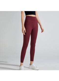 High Waist Yoga Pants Tummy Control Stretchy Leggings Jujube (nude upgrade)
