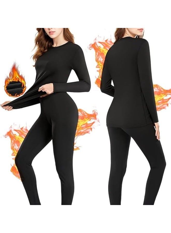 JOGAMS Thermal Underwear for Women Thermal Long Johns Top and Bottom Set Thermal Wear Clothes Pants Thermal Base Layer Long Sleeve Pajama Skiing Hiking Outdoor Sports - Image 1