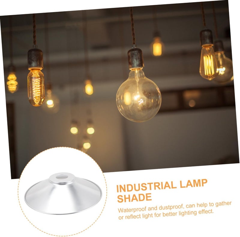 VOSAREA Industrial Waterproof Aluminum Bulb Lampshade Stainless Steel Light Cover for Outdoor Use Reflective Workshop Lighting Compatible Bulbs - Image 3