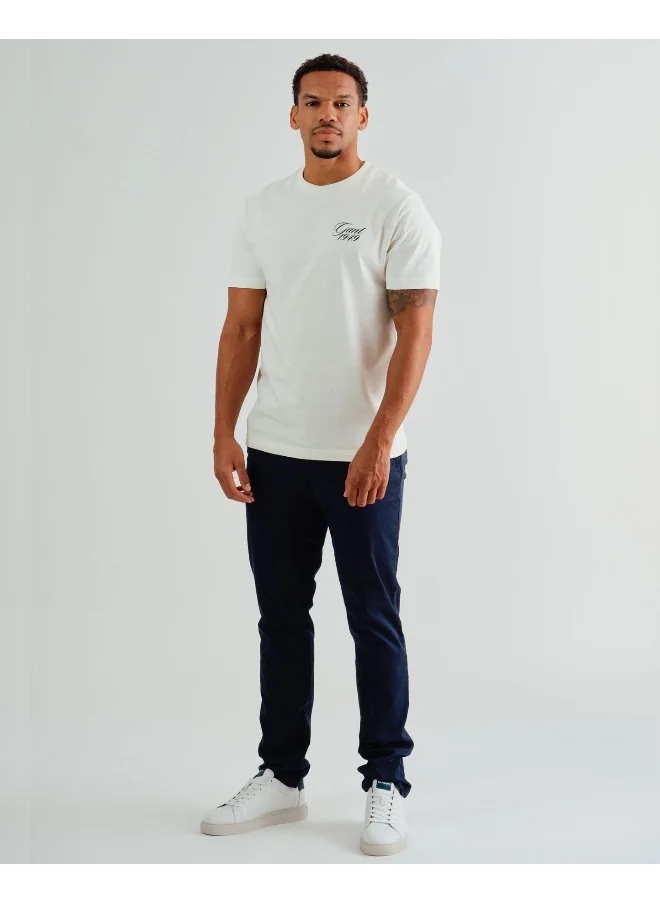 GANT Dubai Capsule Graphic Short Sleeve T-Shirt – Eggshell