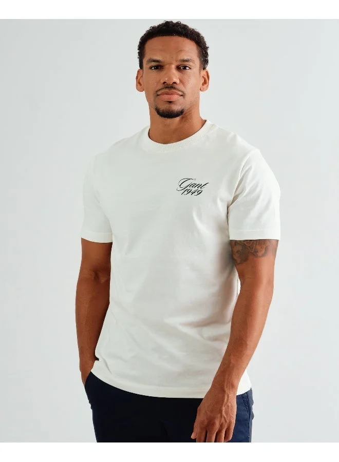 GANT Dubai Capsule Graphic Short Sleeve T-Shirt – Eggshell