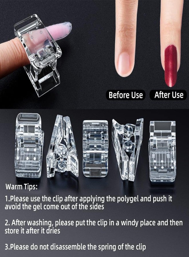 NAILWIND Nail Clips for Polygel, Nail Extension Gel Quick Building Nail Tips Clip for Nail Kit False Nail Tips and Dual Forms Manicure Nail Art Tools (10 - Pcs) - Image 2