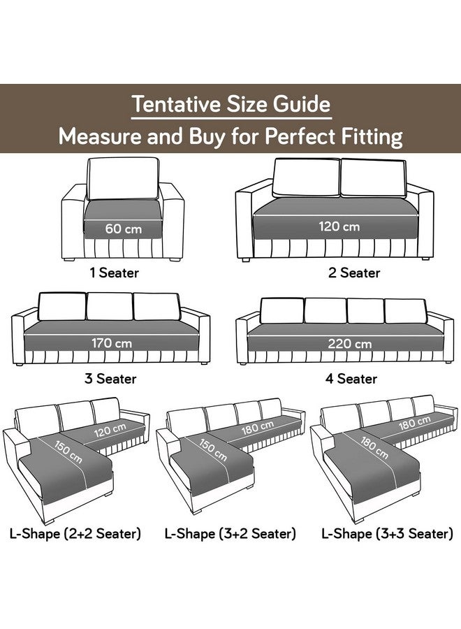HOKIPO HOKIPO Polyester Printed Quilted Sofa Cover Mats For L Shape And 1/2/3 Seater Sofa. Make Your Own Sofa Cover Set, Mat Length 90(D) X 170(L) Cm, Floral Ash Grey (In-795-D3)  - Image 5