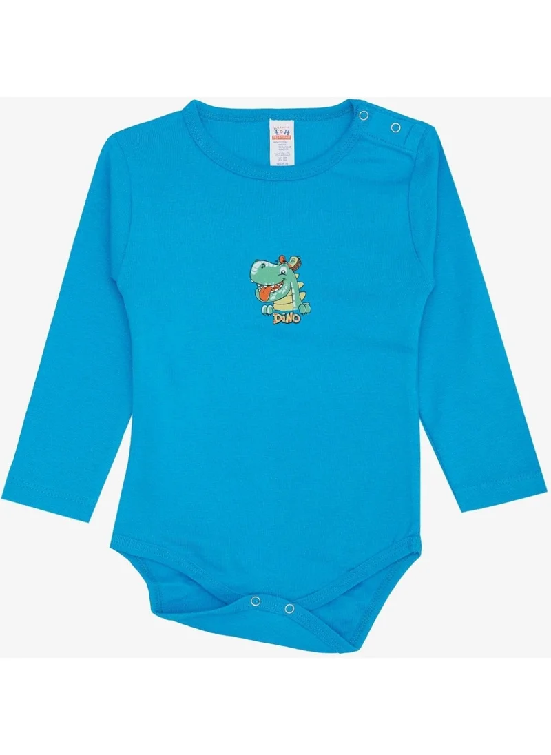 بريز Baby Boy Snap Bodysuit Happy Dinosaur Printed 9 Months-3 Years, Blue
