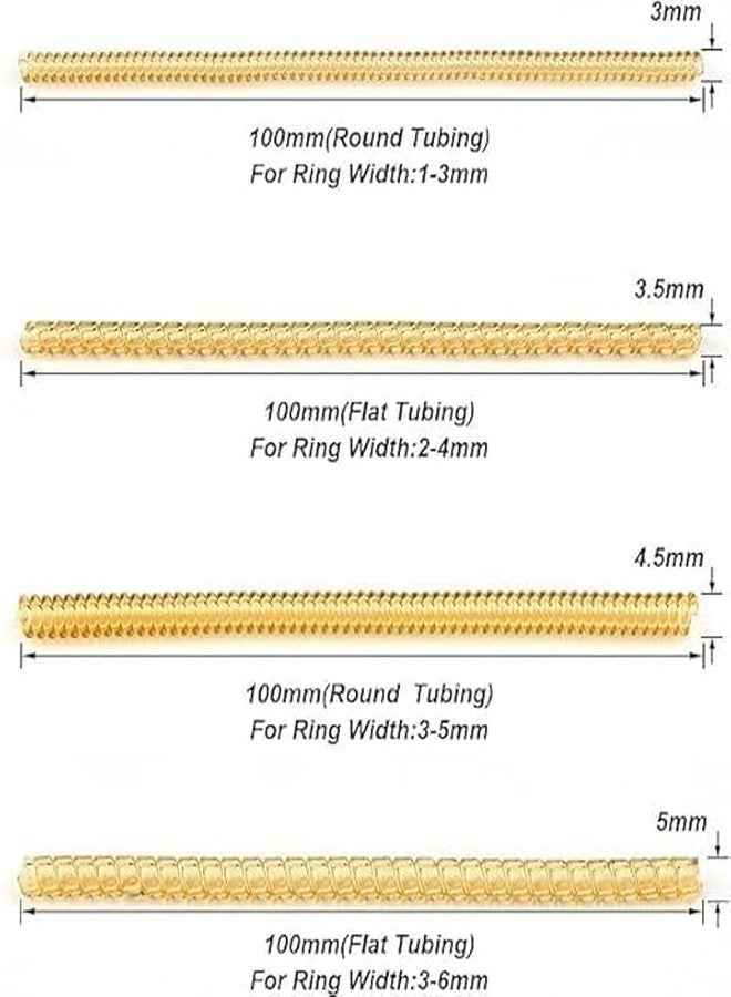 Rexmon 4 Pcs Gold Ring Adjuster for Loose Rings Invisible Ring Tightener Reducer Resizer Fit Spiral Silicone Set Finger Ring Size Adjuster For Women Men Adjustable Spring Spiral Silicone Tightener Set - Image 5