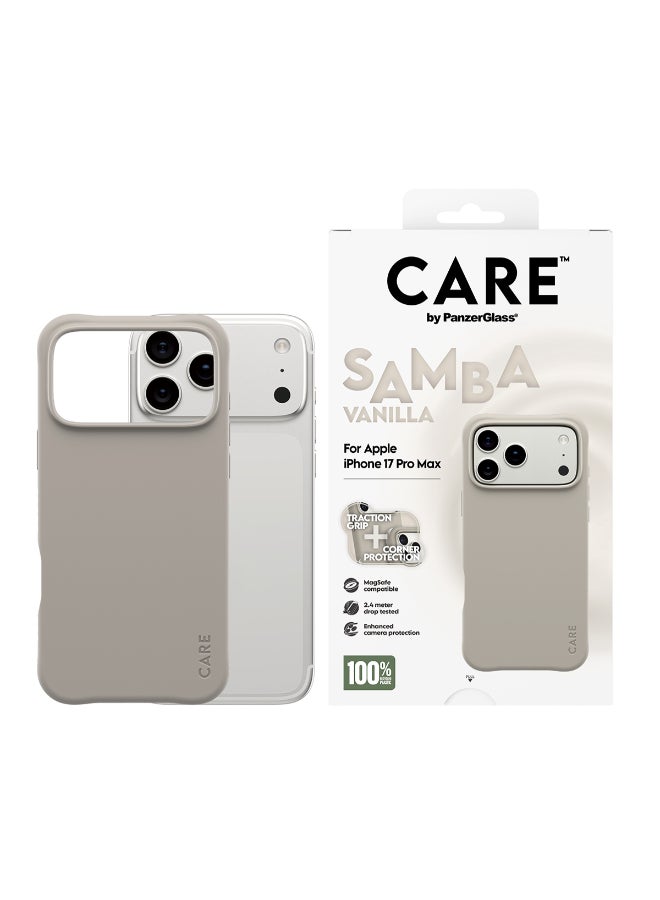 PanzerGlass حافظة آيفون 17 برو ماكس ماغسيف سامبا | غطاء حماية من السقوط بارتفاع 8 أقدام، تصميم رفيع، حافة كاميرا مرتفعة، متوافق مع ماغسيف - فانيلا - Image 2
