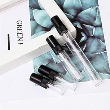 Enslz 10ml Perfume Mist Spray Bottles Refillable Mini Empty Travel Clear Refillable Atomizer Glass Bottles 10pcs 10ml Black - Image 5