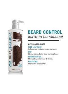 Billy Jealousy Billy Jealousy Beard Control Leave In Beard Conditioner for Men with Aloe Leaf Juice and Jojoba Seed Oil, Softens Hair and Skin, Light Hold with Matte Finish, 16 Fl Oz  - Image 3