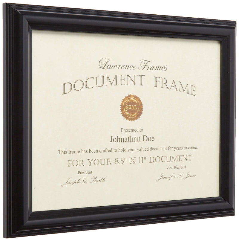 Lawrence Frames 185081 Black Document Picture Frame, 8.5 by 11-Inch - Image 2