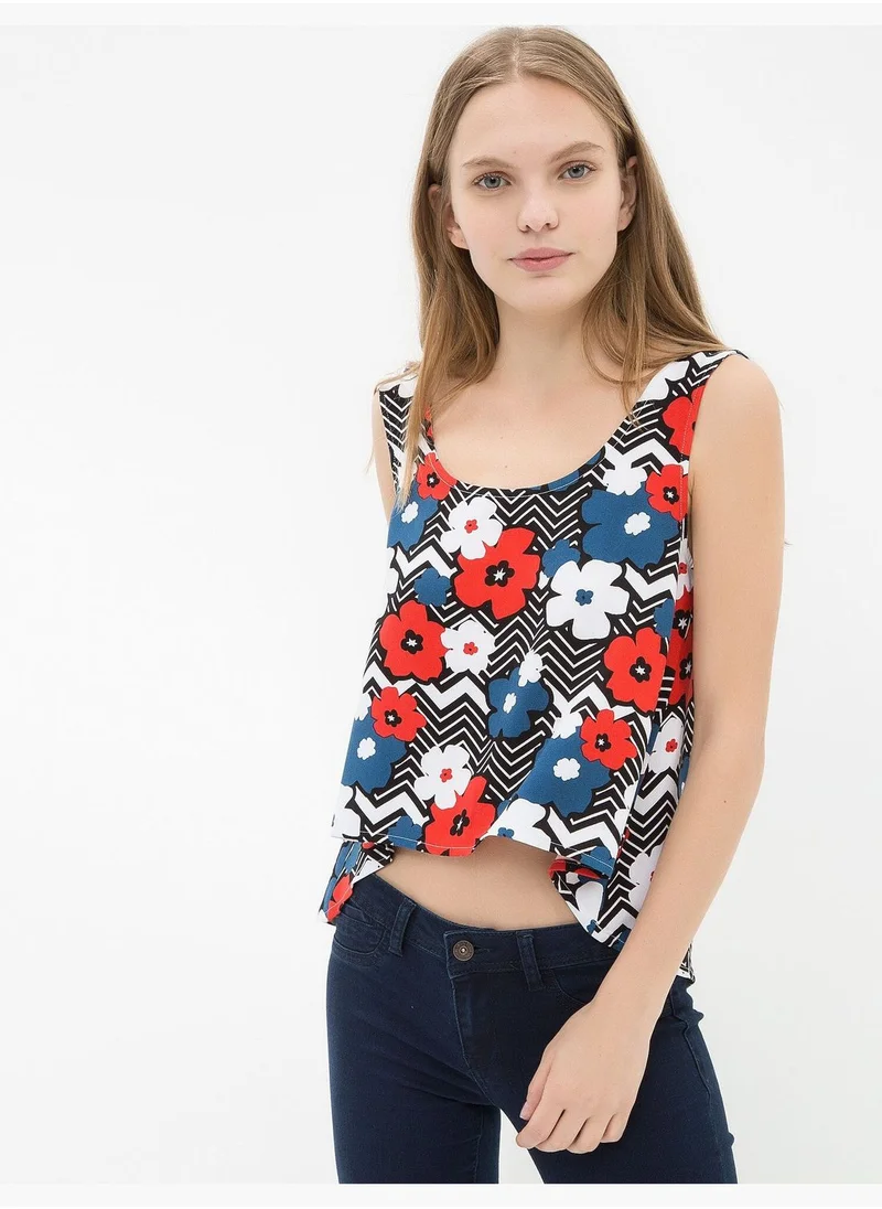 كوتون Floral Blouse