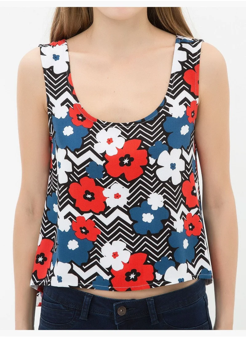 كوتون Floral Blouse
