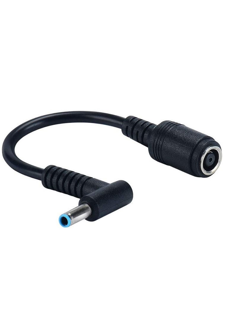 NTECH Connector For HP Charger/Adapter Tip (7.4x5.0mm to 4.5x3.0mm) Tip Converter HP Stream Spectre/Pavilion/Envy/Elite-book/Split/Chromebook Power Cord - Black - Image 1