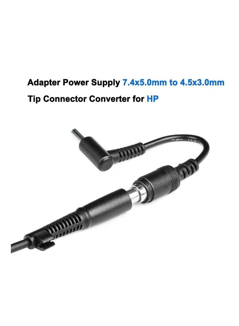 NTECH Connector For HP Charger/Adapter Tip (7.4x5.0mm to 4.5x3.0mm) Tip Converter HP Stream Spectre/Pavilion/Envy/Elite-book/Split/Chromebook Power Cord - Black - Image 5