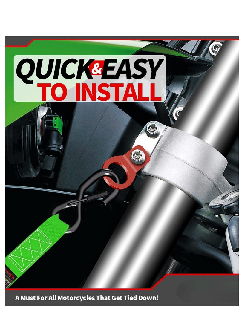 Excefore Truck Tie-Down Anchors  Stainless Steel Lashing Rings with Black Powder Trailers Hook Cargo Bolt for Dirt Bike Motorcycle Trailer Pickup Truck Camper(10 Pack） - Image 5