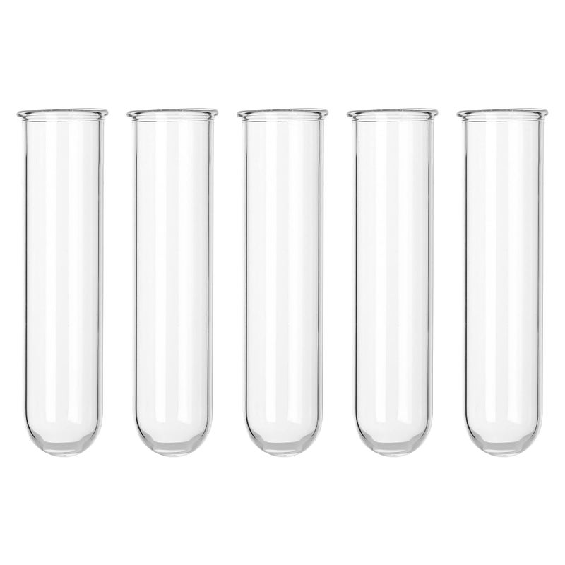 YIBOT Glass Plant Propagation Tubes Accessories Glass Test Tubes Tiered Planters Wall Terrarium for Home Office Plant Hanger Flower Vases Wall Decor Hydroponic Cuttings (5 Tube Vases) Clear - Image 5
