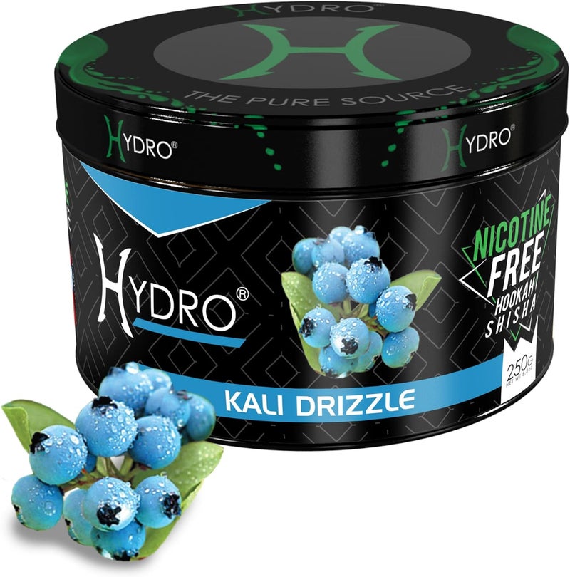 Hydro Hookah Flavor Shisha, 250g Can, Tobacco Free, Nicotine Free [Kali Drizzle - Blue Mint] - Image 1