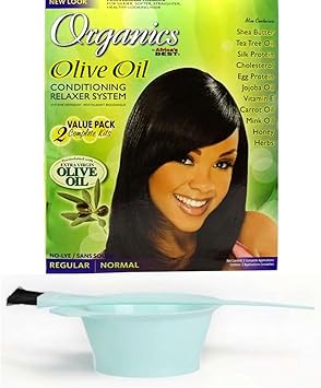 MURPHYS BRUSH AND JAR WITH Africa Best Olive Oil Relaxer Regular 2 Application - Image 1
