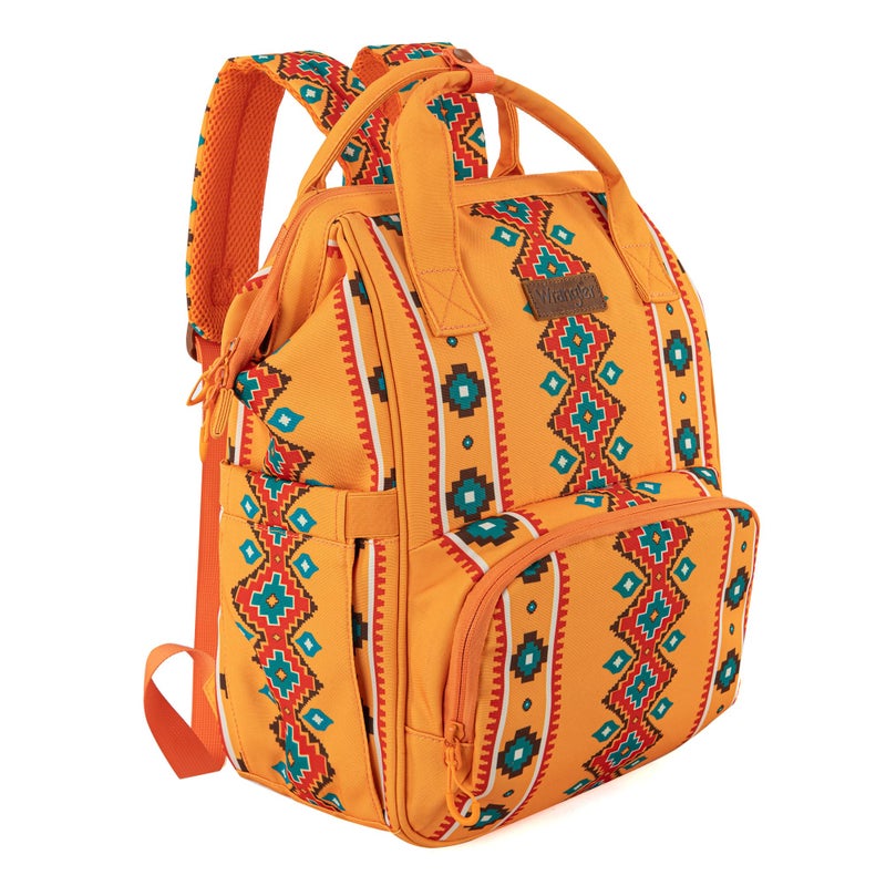 Wrangler Aztec Backpack Organized Daypack Travel Baby Bag with Stroller Strap and Side Bottle Pockets WG22049110MST - Image 2
