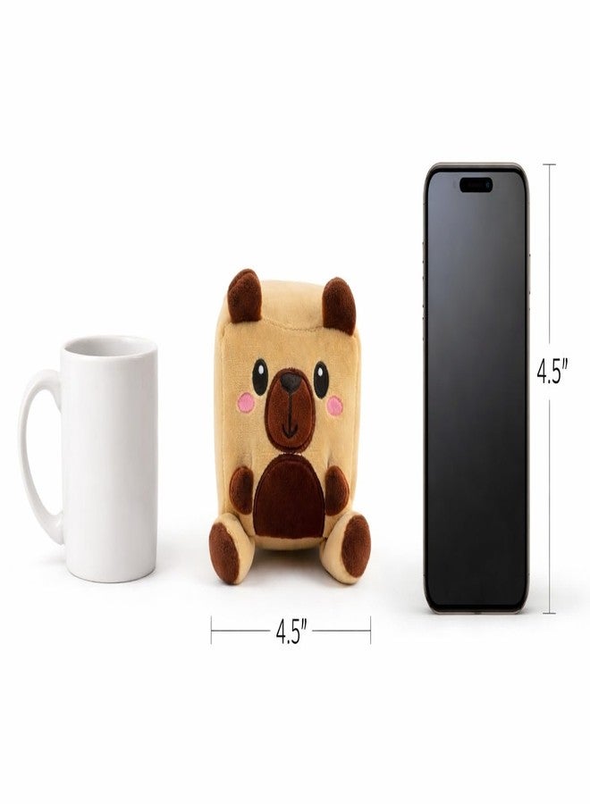 TeraaBliss Cute Stress Removal Toy for Kids Cube Soft Toy for Kids - Ultra Soft Plush Toy, Adorable Cartoon Animal Cushion, Baby & Toddler Gift (Dark Brwon) - Image 3