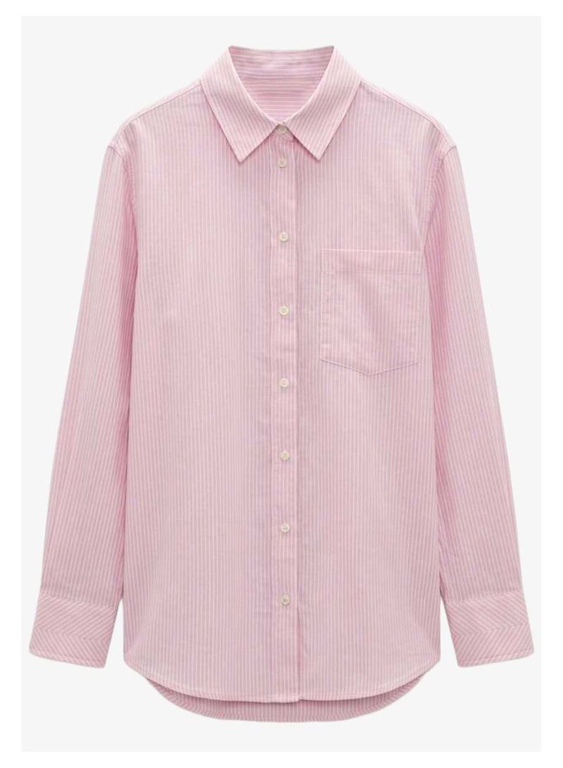 Carina Chest-Pocket Striped Shirt - Image 2