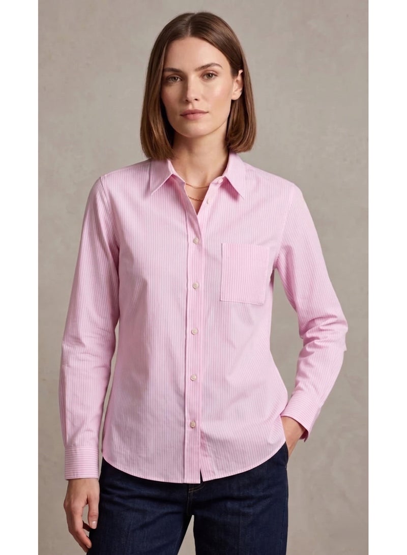 Carina Chest-Pocket Striped Shirt - Image 1