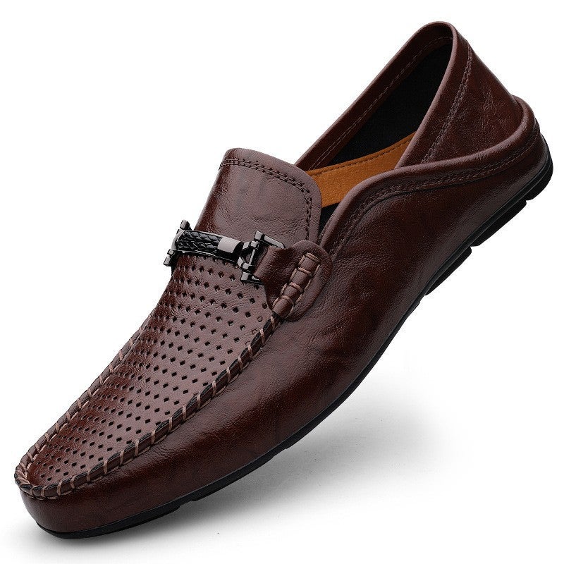 Men'S And Women'S Beanie Shoes, Loafers, Spring Low-Cut Slip-Ons, Flat-Soled Slip-Ons, Hollow Two-Wear Casual Shoes, Flats - Image 3