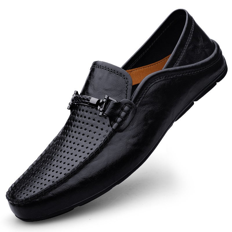 Men'S And Women'S Beanie Shoes, Loafers, Spring Low-Cut Slip-Ons, Flat-Soled Slip-Ons, Hollow Two-Wear Casual Shoes, Flats - Image 2