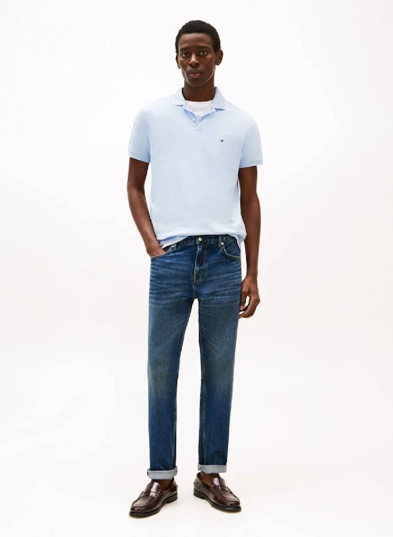 TOMMY HILFIGER Breezy Blue Regular Fit Polo Shirt for Men | Best Price UAE